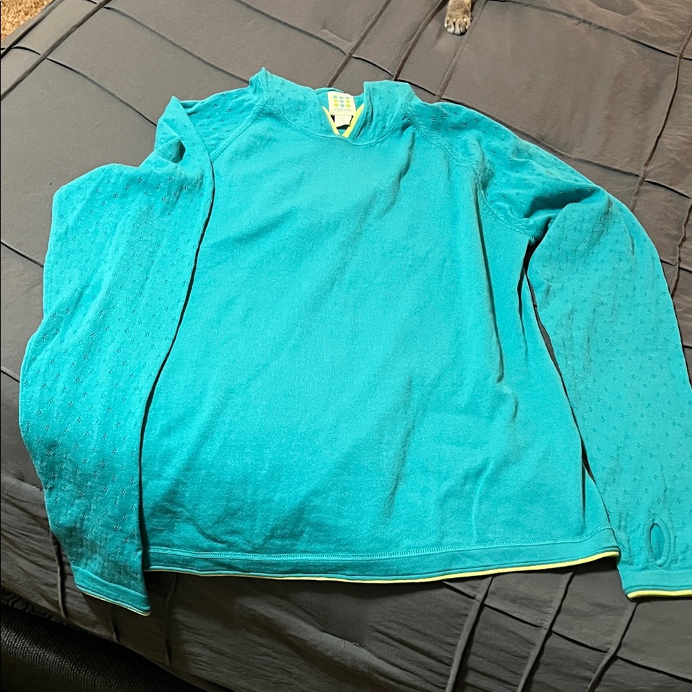 Title Nine Turquoise and Lime Top